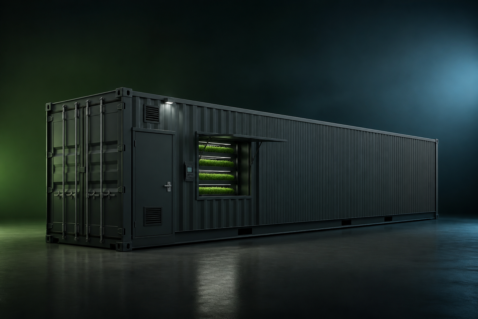 Agrinexa hydroponic fodder 40-foot container concept